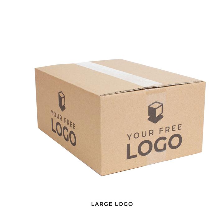Medium Corrugated Custom Kraft Brown 14x10x6  Shipping Box With Large Logo
