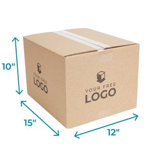 Large Corrugated Kraft Brown Box with 15x12x10 Dimensions