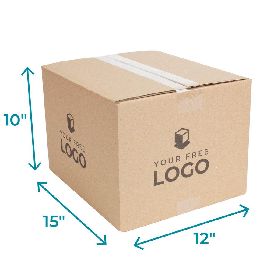 Large Corrugated Kraft Brown Box with 15x12x10 Dimensions
