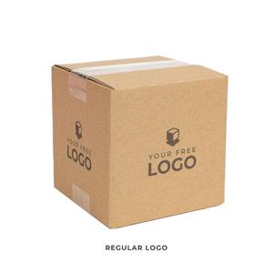 Small Corrugated Custom Kraft Brown 6x6x6 Shipping Box With Regular Logo