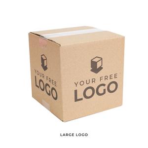 Small Corrugated Custom Kraft Brown 8x8x8 Shipping Box With Large Logo