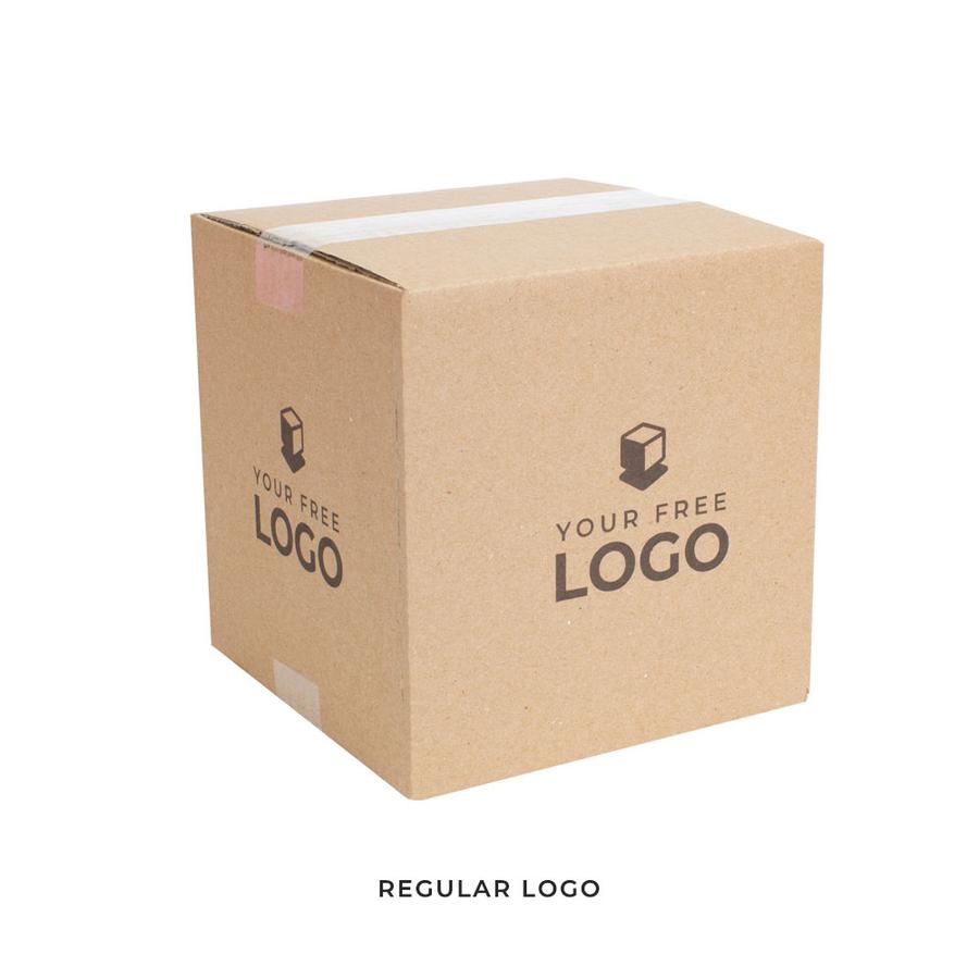 Small Corrugated Custom Kraft Brown 8x8x8 Shipping Box With Regular Logo