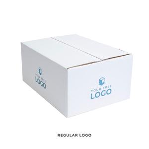 Medium Corrugated Custom White 14x10x6 Shipping Box With Regular Logo