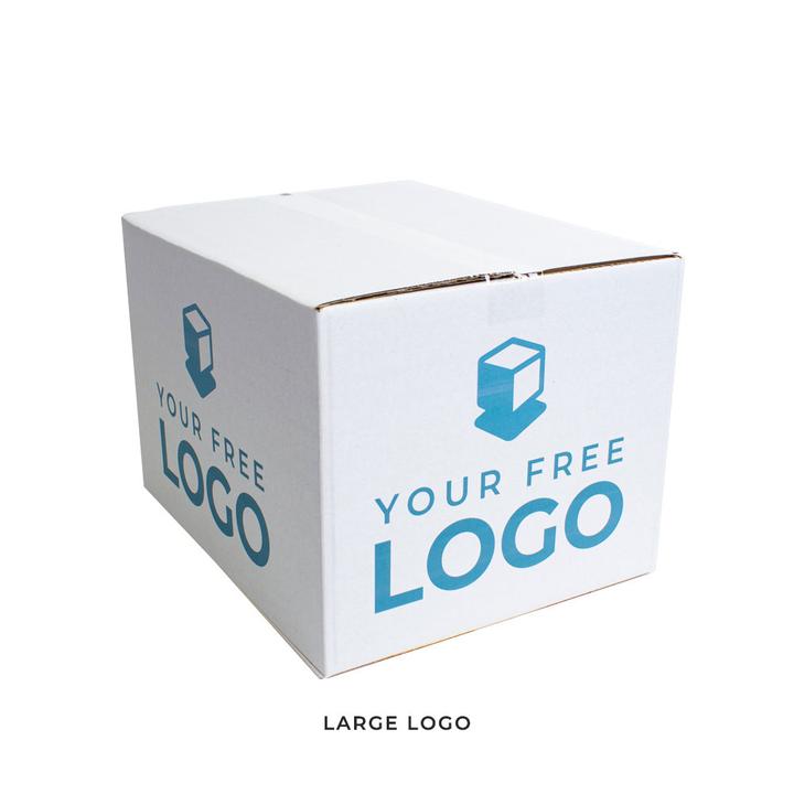 Large Corrugated Custom White 15x12x10 Shipping Box With Large Logo