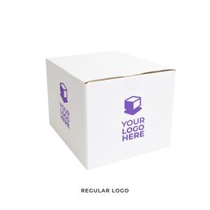 Small White Custom Shipping Box  12 x 10 x 8