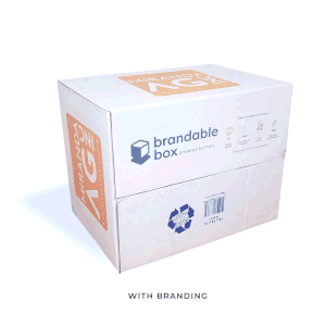 Small White Custom Shipping Box  12 x 10 x 8