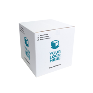 Small White Custom Shipping Box  12 x 10 x 8